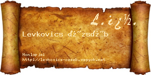 Levkovics Özséb névjegykártya