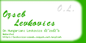 ozseb levkovics business card